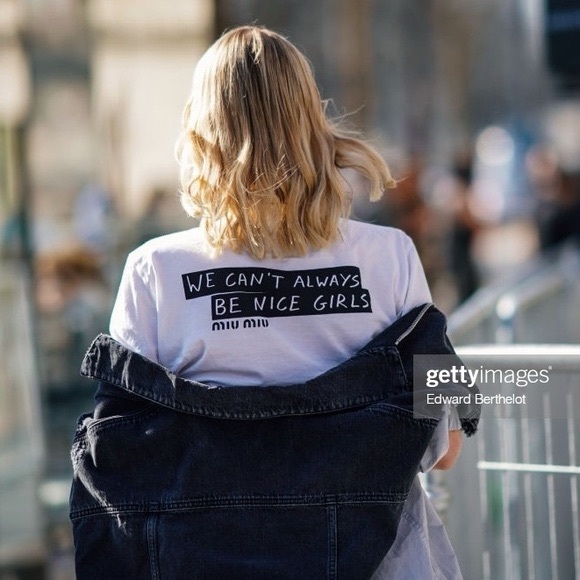 Miu Miu Tops - Miu Miu ‘Not Nice’ T-shirt